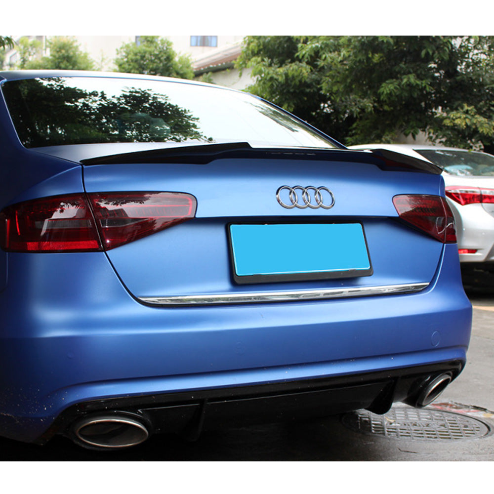 Fit Audi A4 B8.5 S4 2012-2016 Real Carbon Rear Trunk Spoiler Wing