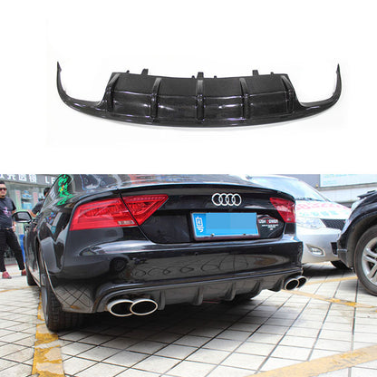 Fit Audi A7 C7 Sline S7 2010-2014 Echt Carbon Heckstoßstange Diffusor Lip Spoiler K Stil