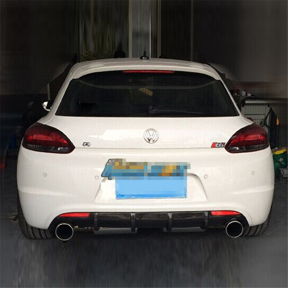 Fit Volkswagen Scirocco R 2008-2014 Echt Carbon Heckschürze Diffusor Lip Spoiler