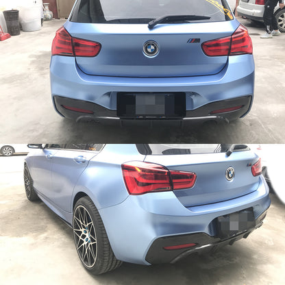 Fit BMW 1Ser F20 M Sport 2015-2019 Real Carbon Rear Bumper Diffuser Front Splitter Side Skirts Trunk Spoiler Wing