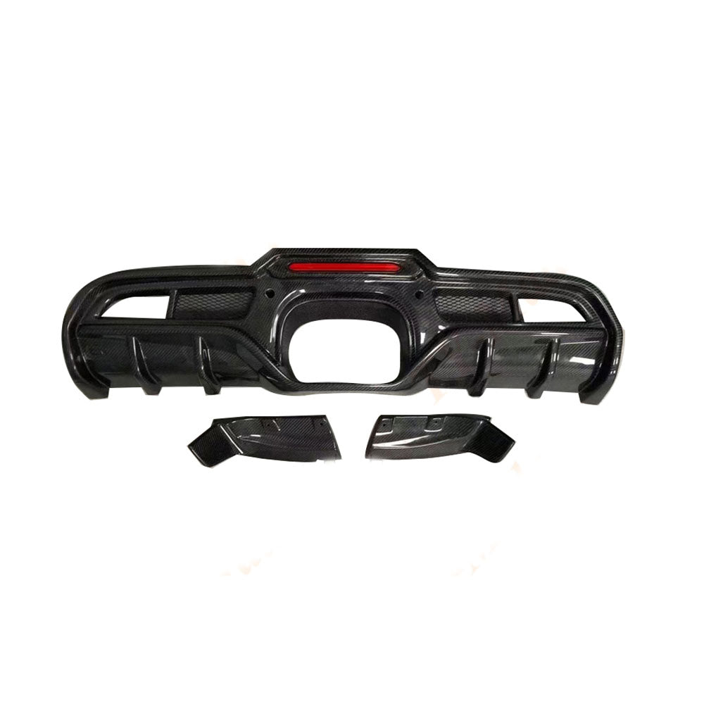 Fit Mini F55 F56 JCW 2014-2020 Real Carbon Rear Bumper Diffuser Lip Splitters