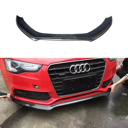 Fit Audi A5 B8.5 Sline S5 2012-2016 Real Carbon Front Bumper Lip Splitter Aprons