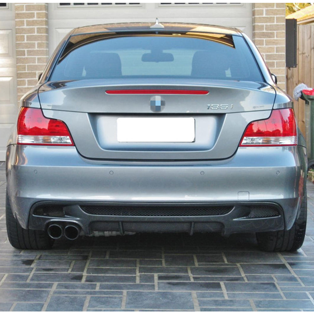 Fit BMW 1Ser E82 M Sport 2007-2013 Echt Carbon Heckschürze Diffusor Lip Spoiler