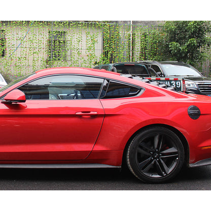 Passend für Ford Mustang Coupe 2015–2022, glänzend schwarz, Seitenfenster-Abdeckung