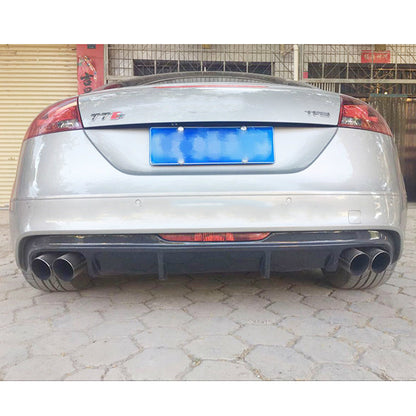 Fit Audi TTS MK2 2008-2014 Real Carbon Rear Bumper Diffuser Lip Spoiler