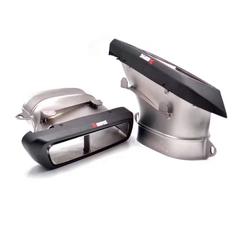 Fit Mercedes Benz C W205 C63 AMG 2014-2018 Real Carbon Rear Bumper Diffuser Lip Spoiler