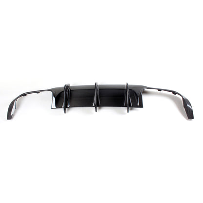 Fit Mercedes Benz W204 C63 AMG 2007-2014 Real Carbon Rear Bumper Diffuser Lip Spoiler V Style