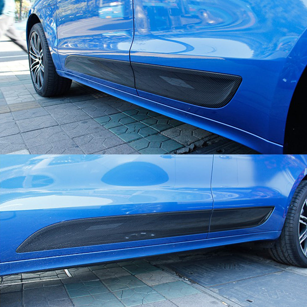 Fit Porsche Macan 2015-2018 Real Carbon Door Protector Plate Cover Trims