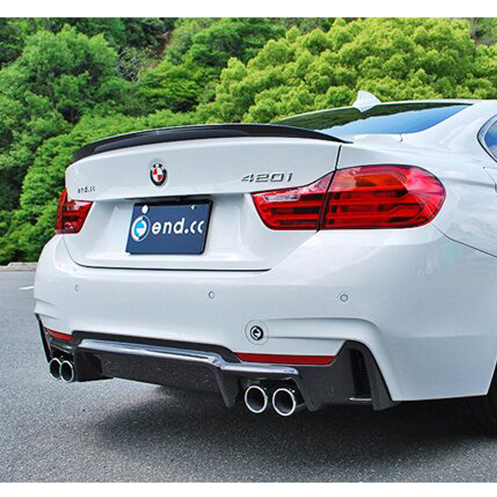 Fit BMW 4Ser F32 F33 F36 M Sport 2014-2018 Real Carbon Rear Bumper Diffuser Lip Spoiler