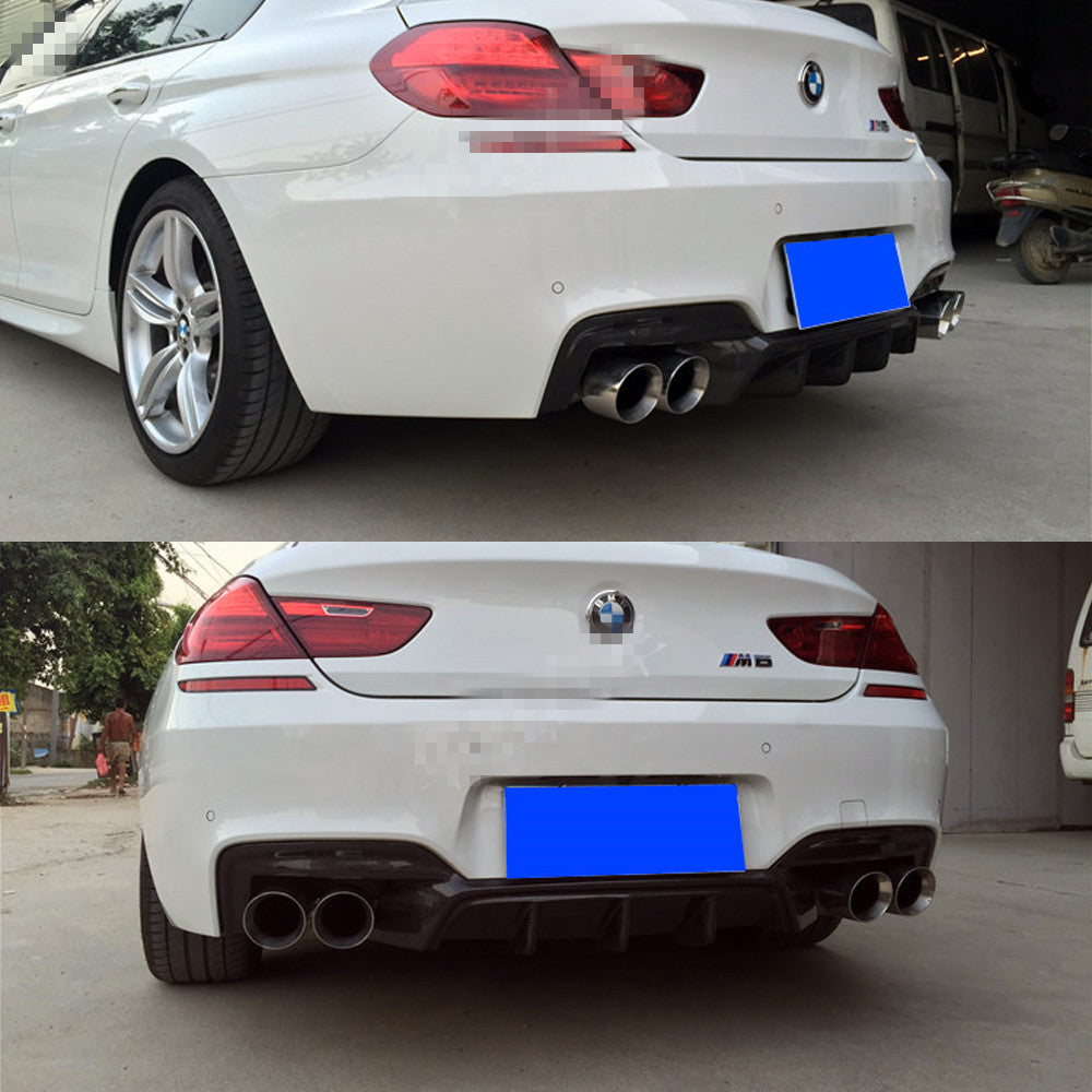 Fit BMW 6Ser F06 F12 F13 M6 2012-2016 Echt Carbon Heckschürze Diffusor Lip Spoiler