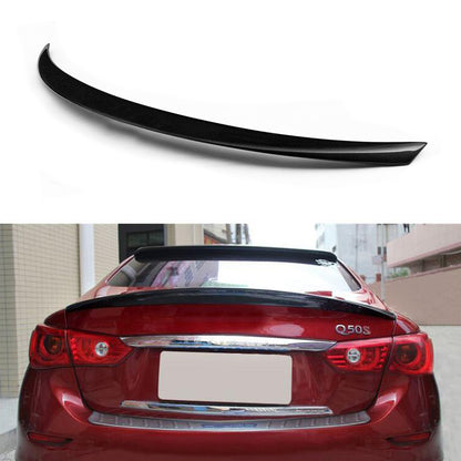 Fit Infiniti Q50 2014-2017 Real Carbon Rear Trunk Spoiler Wing