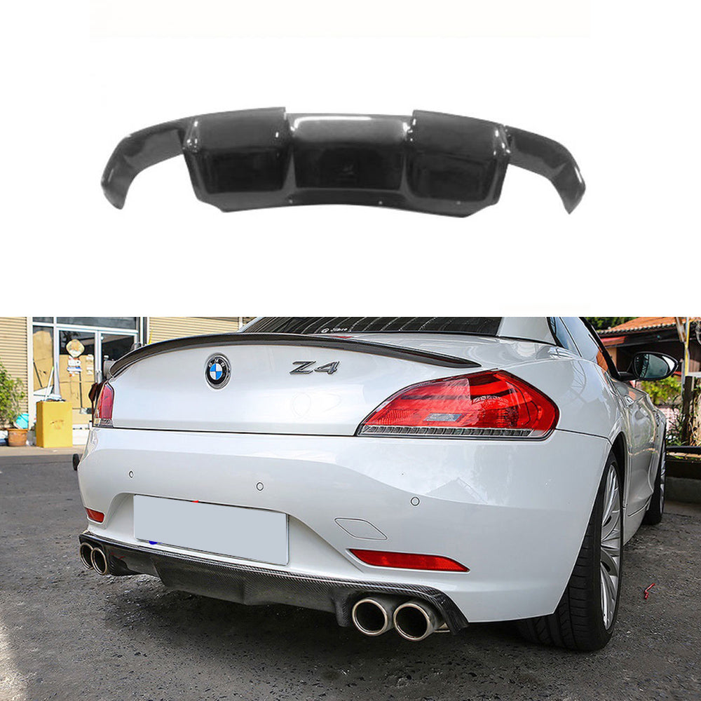 Fit BMW Z4 E89 Standard 2009-2014 Real Carbon Rear Bumper Diffuser Lip Spoiler