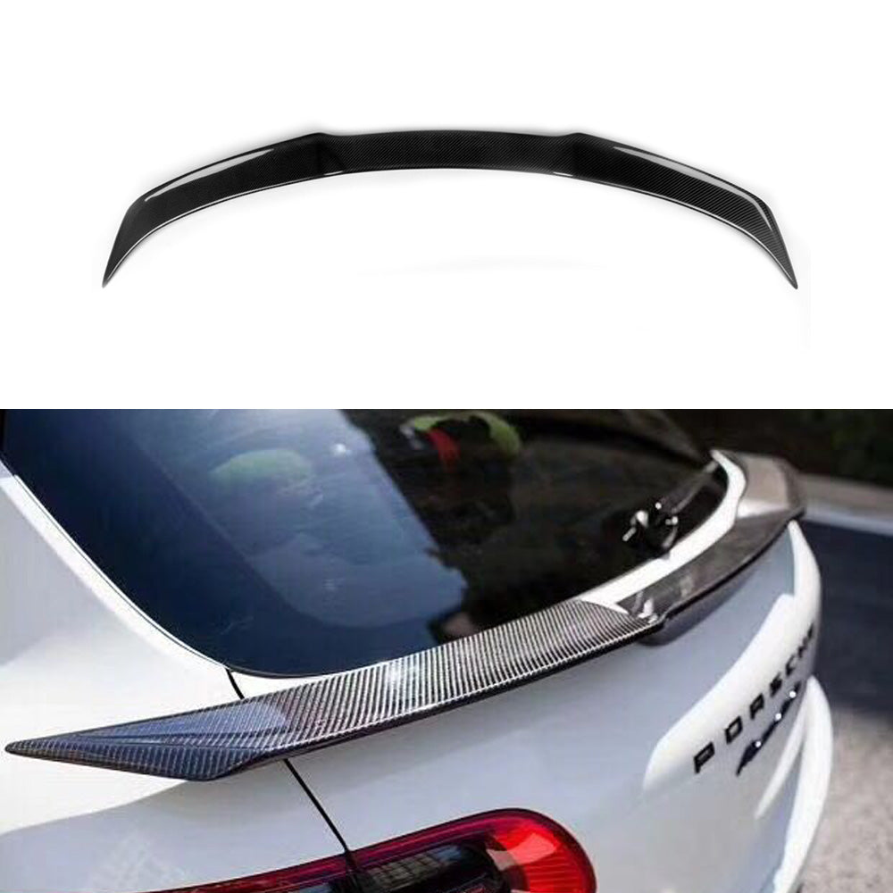 Fit Porsche Macan 2014-2018 Real Carbon Rear Trunk Middle Spoiler Wing