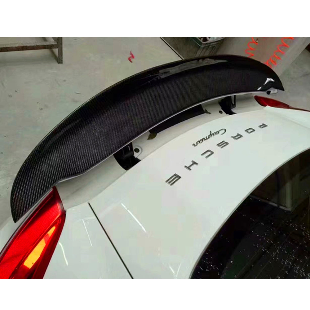 Fit Porsche Cayman 981 2013-2016 Real Carbon Rear Trunk Spoiler Wing