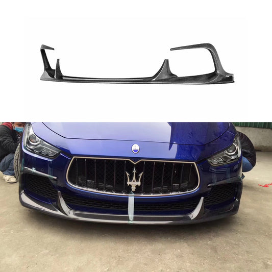 Fit Maserati Ghibli 2013-2017 Real Carbon Rear Bumper Diffuser Front Splitter Trunk Spoiler Wing