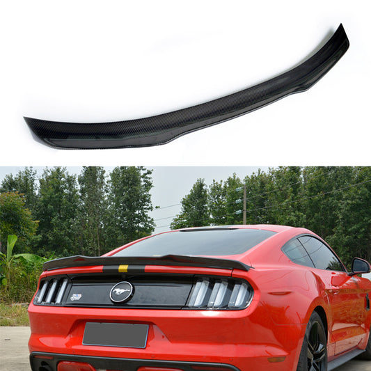 Fit Ford Mustang Coupe 2015-2018 Real Carbon Rear Trunk Spoiler Wing