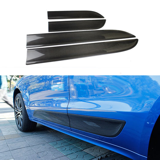 Fit Porsche Macan 2015-2018 Real Carbon Door Protector Plate Cover Trims