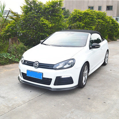 Fit Volkswagen Golf6 R20 2009-2013 Real Carbon Front Bumper Lip Splitter Aprons EXOT Style