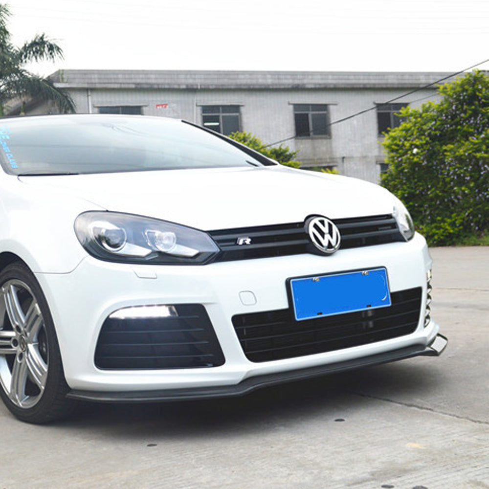 Fit Volkswagen Golf6 R20 2009-2013 Real Carbon Front Bumper Lip Splitter Aprons EXOT Style