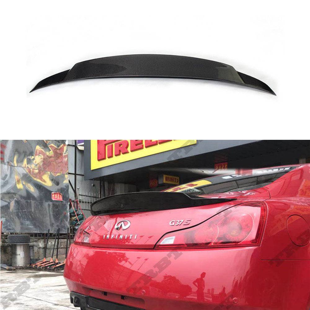 Fit Infiniti G35 G37 2009-2013 Echt Carbon Heckspoiler Flügel