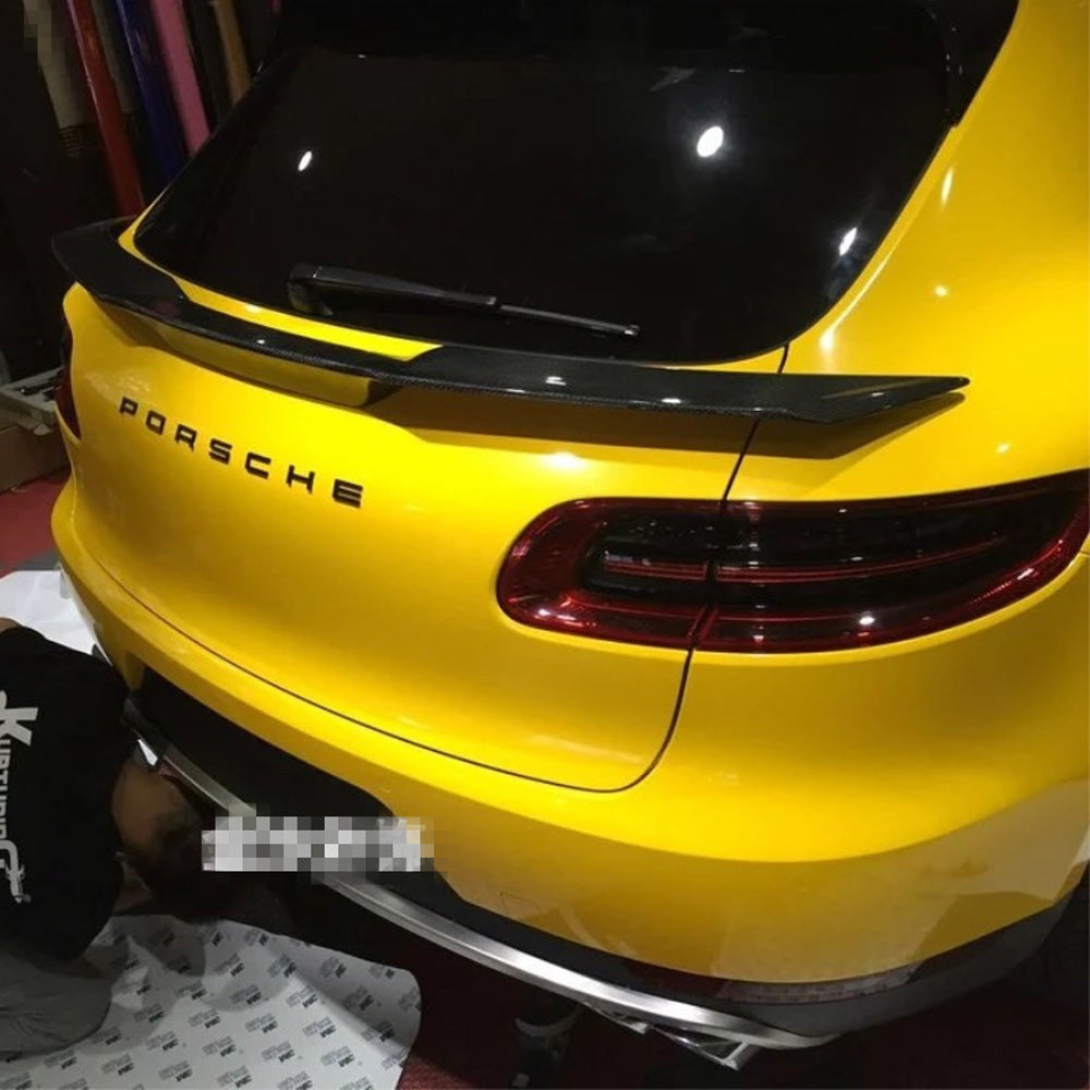 Fit Porsche Macan 2014-2018 Real Carbon Rear Trunk Middle Spoiler Wing