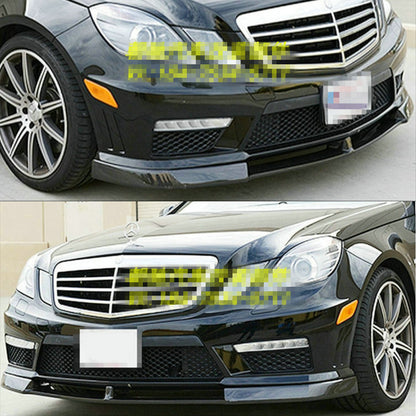 Fit Mercedes Benz E Claas W212 E63 AMG 2009-2013 Real Carbon Front Bumper Lip Splitter Aprons