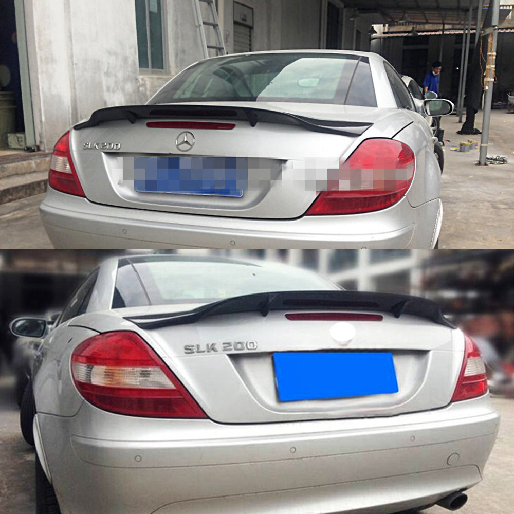 Fit Mercedes Benz R172 R171 SLK 2005-2019 Real Carbon Rear Spoiler Wing R Style