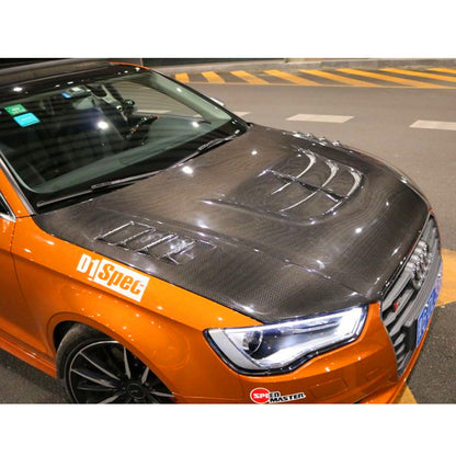Fit Audi A3 8V S3 RS3 2013-2020 Real Carbon Front Hood Lid Engine Boonet Cover RS Style