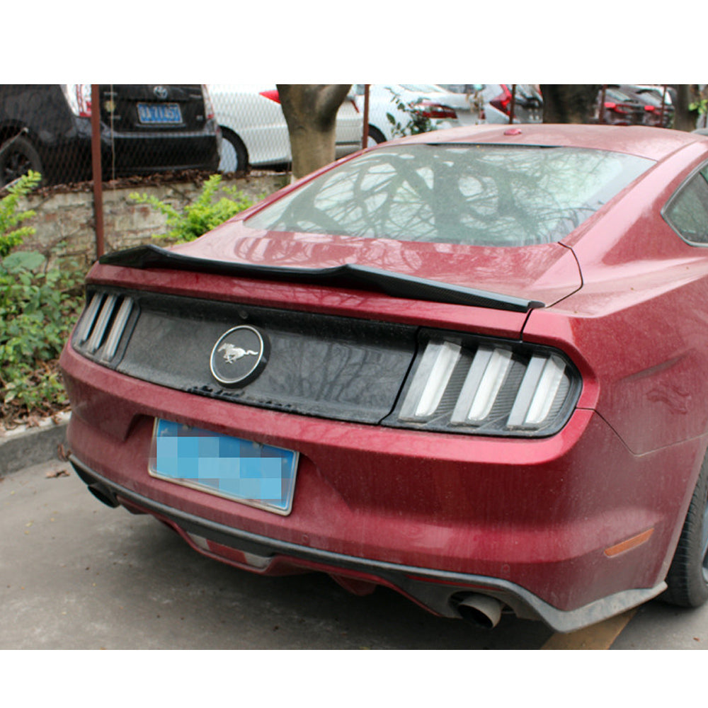 Fit Ford Mustang Coupe 2015-2018 Real Carbon Rear Trunk Spoiler Wing