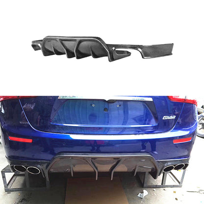 Fit Maserati Ghibli 2013-2017 Real Carbon Rear Bumper Diffuser Front Splitter Trunk Spoiler Wing