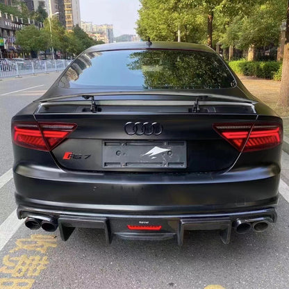 Fit Audi A7 C7 Sline S7 2010-2014 Echt Carbon Heckstoßstange Diffusor Lip Spoiler K Stil