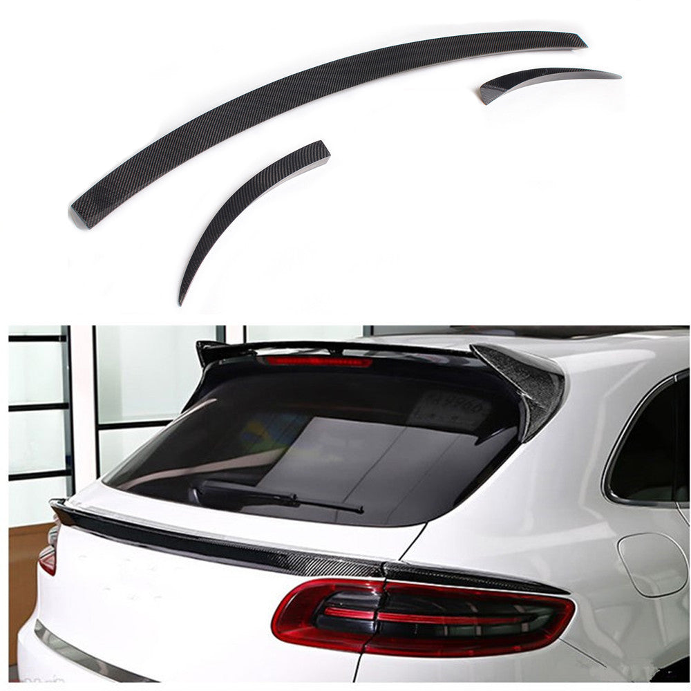 Fit Porsche Macan 2014-2018 Real Carbon Rear Trunk Middle Spoiler Wing
