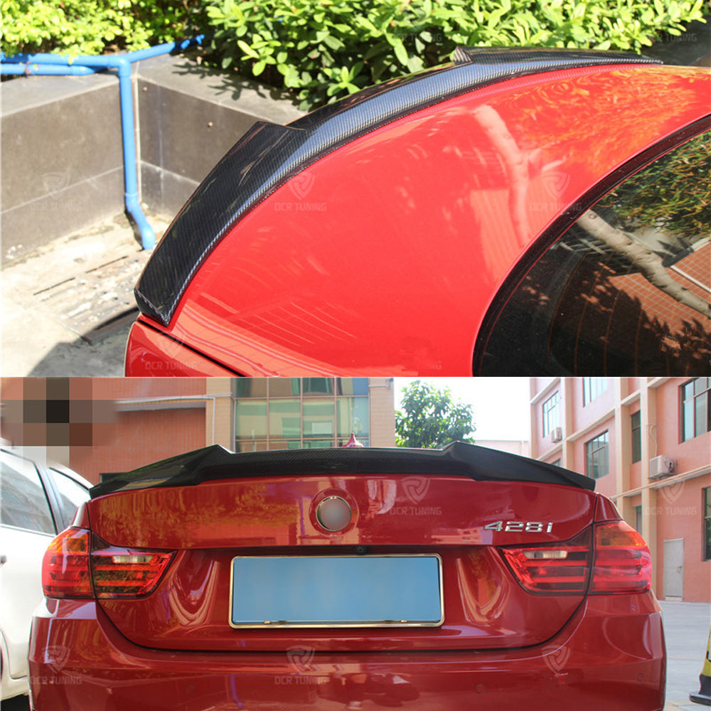 Fit BMW 4Ser F36 Gran Coupe 2014-2018 Real Carbon Rear Trunk Spoiler Wing