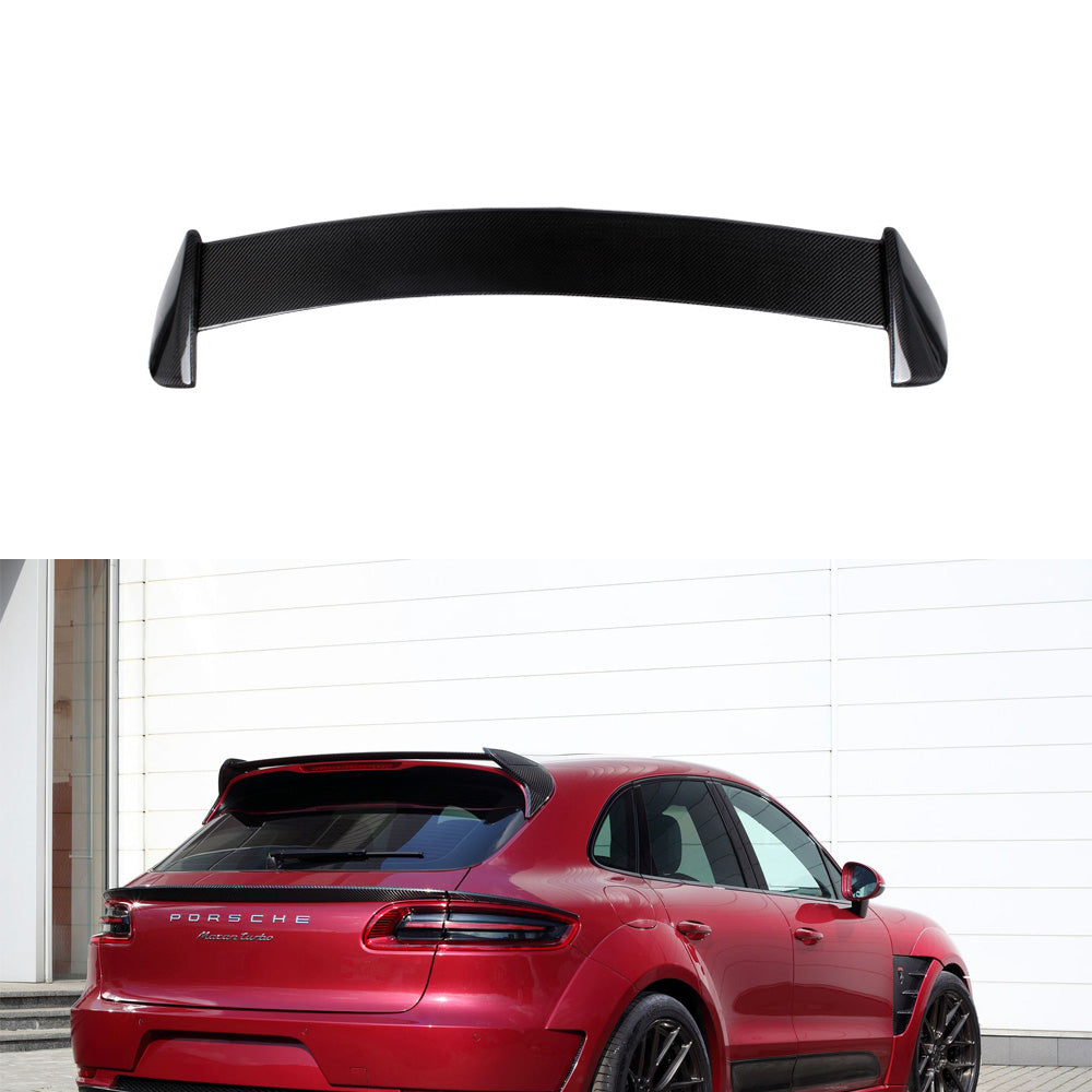 Fit Porsche Macan 2014-2018 Real Carbon Rear Trunk Middle Spoiler Wing