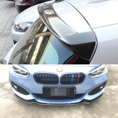 Fit BMW 1Ser F20 M Sport 2015-2019 Real Carbon Rear Bumper Diffuser Front Splitter Side Skirts Trunk Spoiler Wing