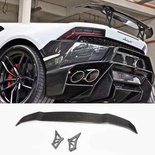 Fit Lamborghini Huracan LP610-4 2014-2017 Real Carbon Rear Bumper Diffuser Front Splitter Side Skirts Trunk Spoiler Wing