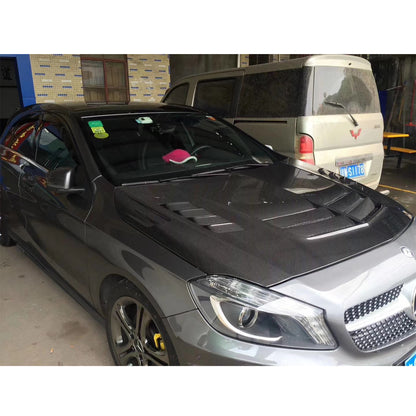 Fit Mercedes Benz A W176 A45 AMG 2014-2019 Real Carbon Rear Bumper Diffuser Lip Spoiler