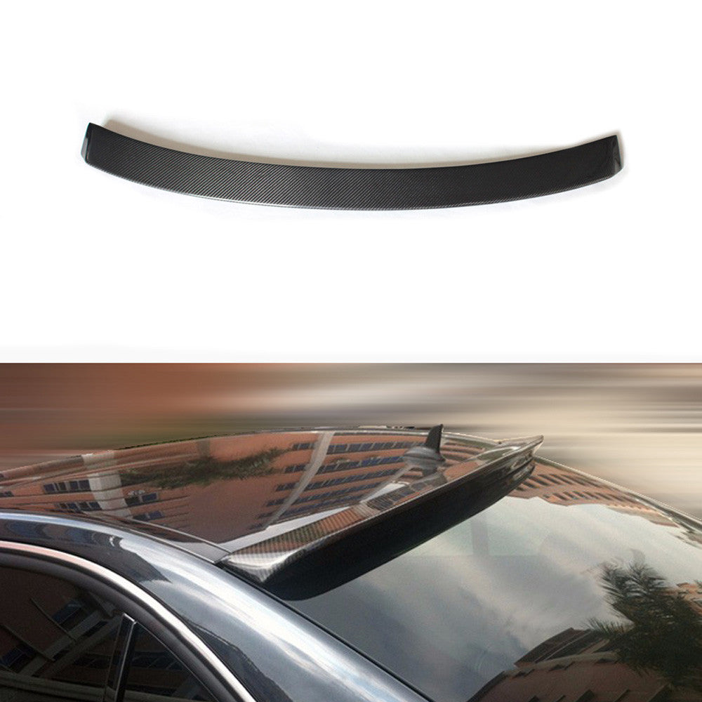 Fit Mercedes Benz W204 C204 2007-2014 Real Carbon Rear Trunk Spoiler Roof Wing